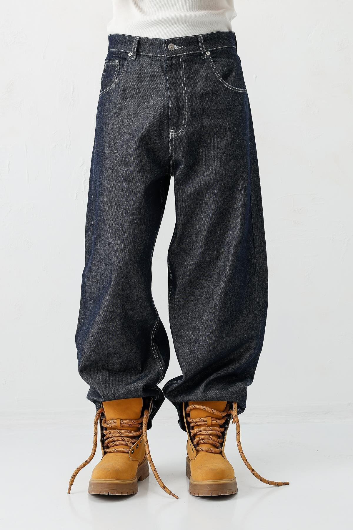 VAMOSCLO Super Baggy Fit Jean K.Mavı görsel 4