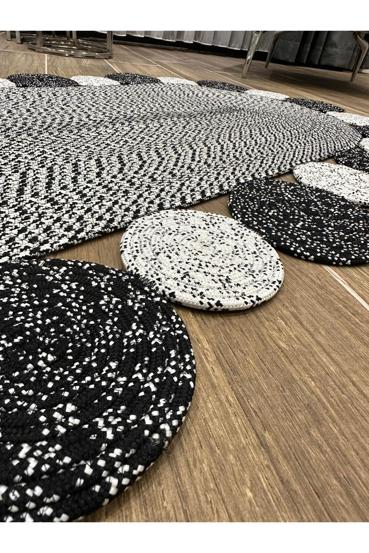 JÜT OVAL DEKORATİF EL ÖRGÜSÜ HALI KİLİM YOLLUK 2