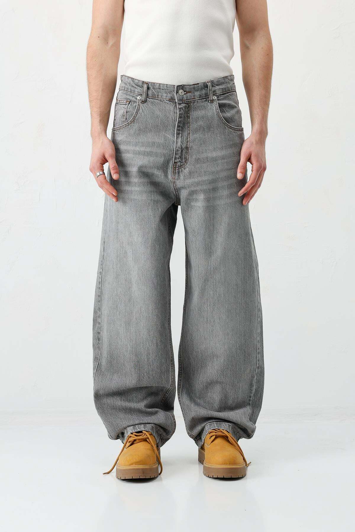 VAMOSCLO SuperBaggy Fit Jean Antrasit görsel 3