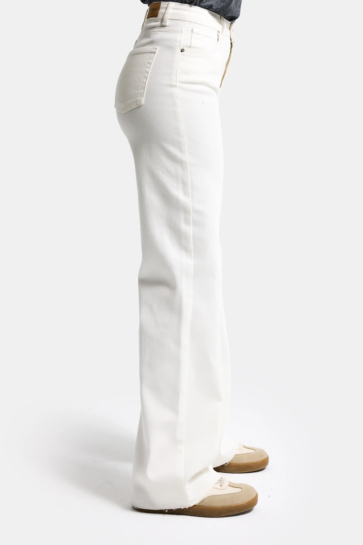 it's basic  Kadın Kırık Beyaz 7s6-101 Straight Fit Yüksek Bel Denim Jean - Görsel 4