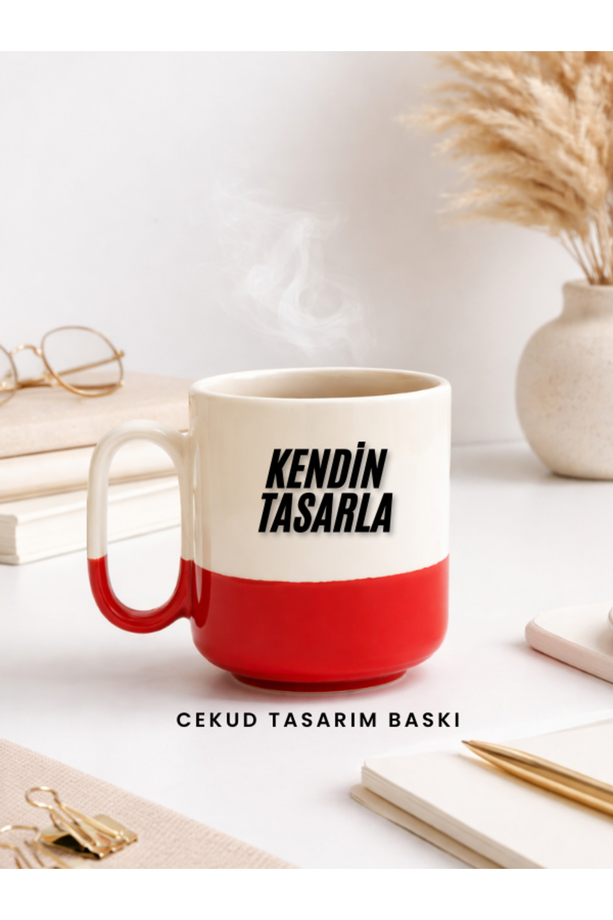 Design Yourself Mug Red Bottom Design – Personalized Printed Ceramic Mug
