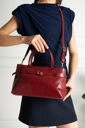 Valu Accessorize Kadın Kemer Detaylı Uzun Askılı Kulplu El ve Omuz Çantası Hild