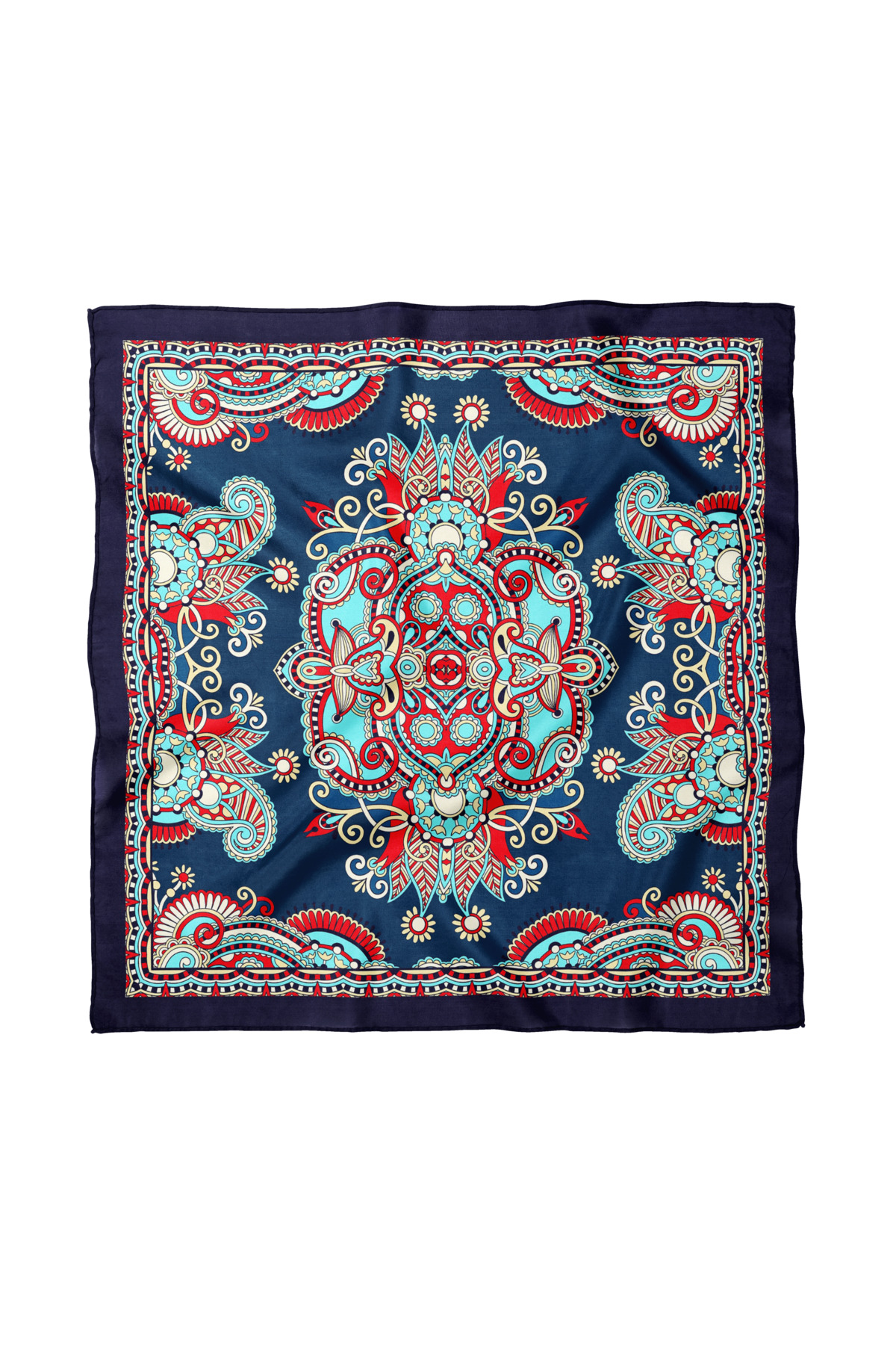 Ethnic Shawl Patterned Scarf / Bandana 70x70cm