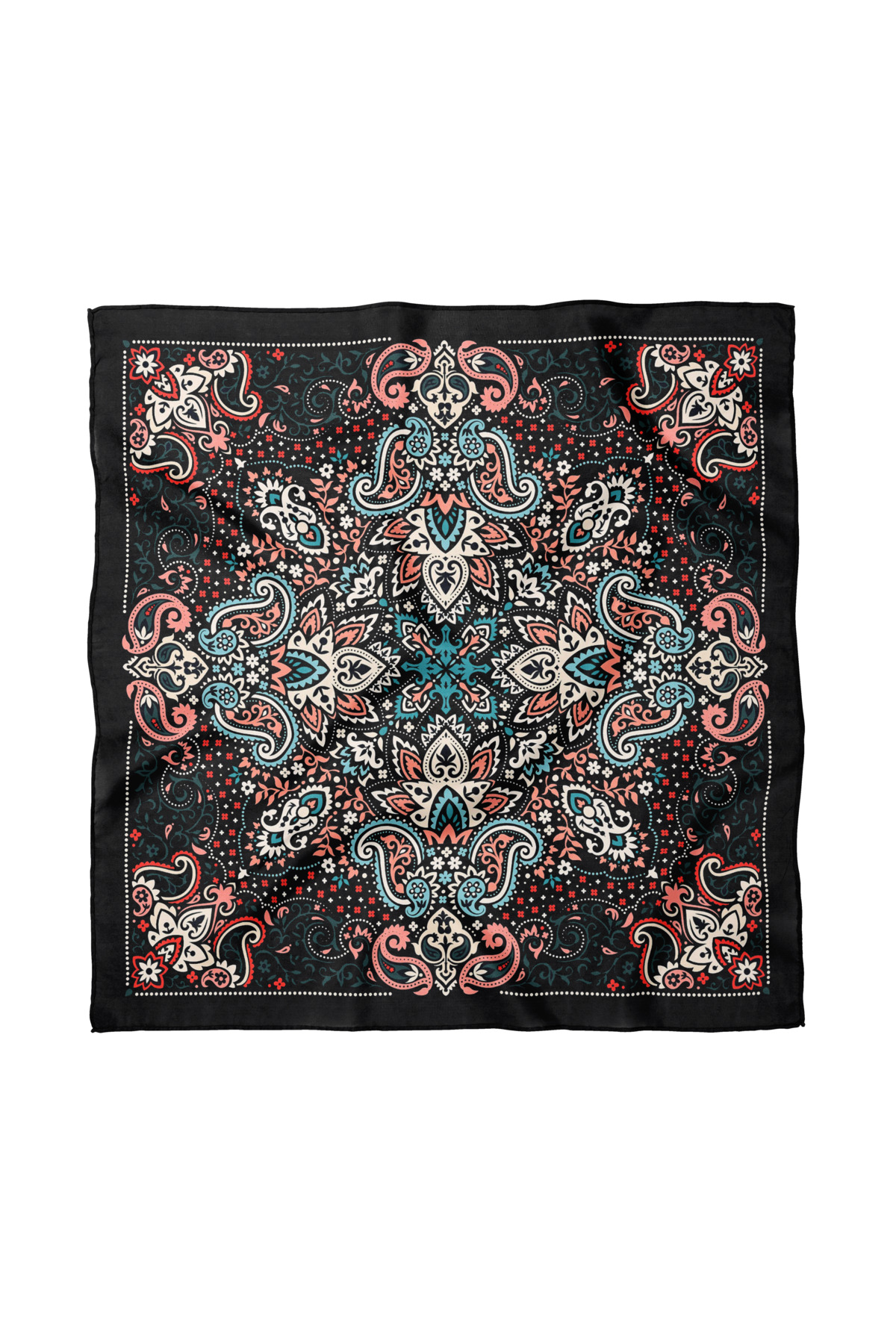 Ethnic Shawl Patterned Scarf / Bandana 70x70cm