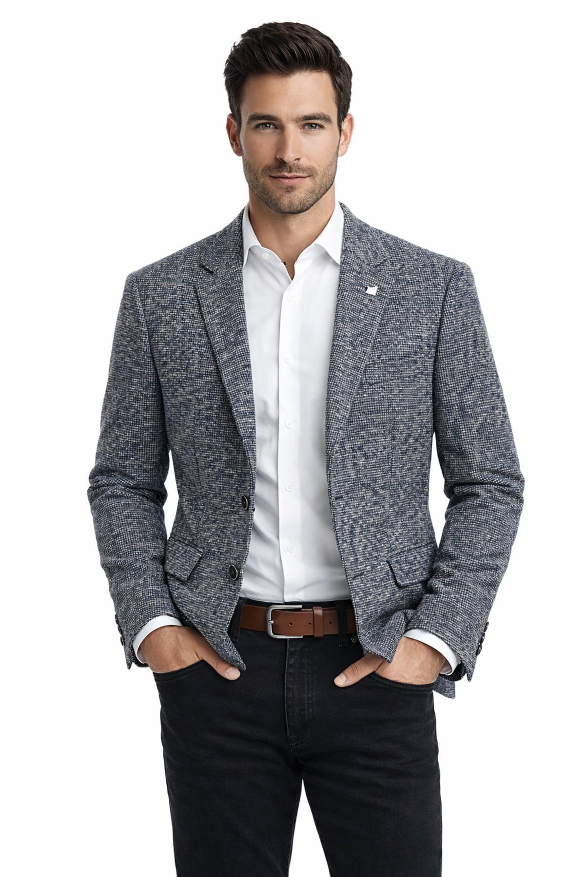 Suitmen  Erkek Tek Spor Ceket 4 Drop Çift Yırtmaçlı Mevsimlik BGL-ST05331