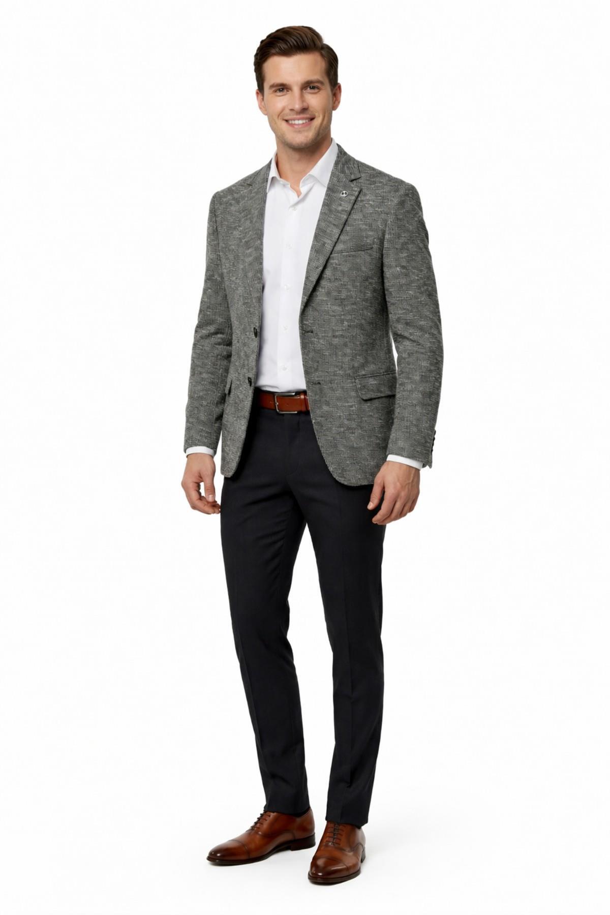 Suitmen  Erkek Tek Spor Ceket 4 Drop Çift Yırtmaçlı Mevsimlik BGL-ST05331