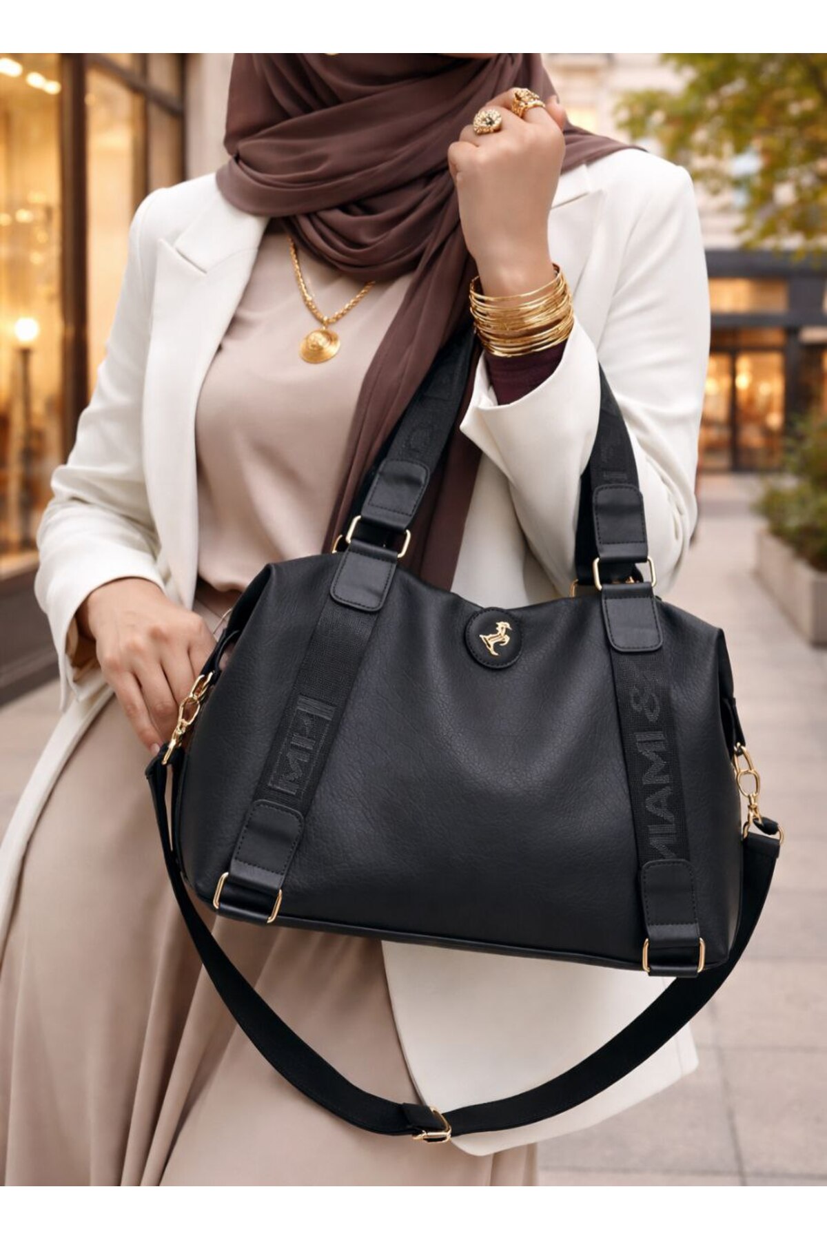 miami polo original Women's Multi-Eye Adjustable Crossbody Hand and Shoulder Bag