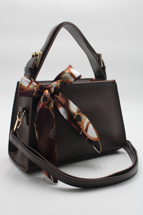 LASSO Kadın Orta Boy Fularlı Kemer Sap Detaylı Fermuarlı ve İç Cepli El, Kol ...