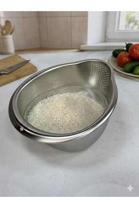 AROW Çok Amaçlı Paslanmaz Metal Pirinç Süzgeci 27 Cm TKEBT Metal