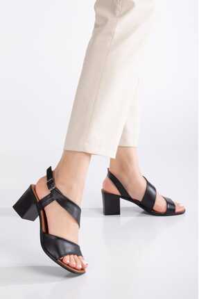 AYAKKABİSEPETİ KADIN SANDALET TOPUKLU RAHAT ABİYE SANDALET