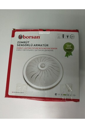 Borsan Sensörlü Armatür Ledli 15W 6500K(Beyaz Işık) Acil Kitli Zümrüt