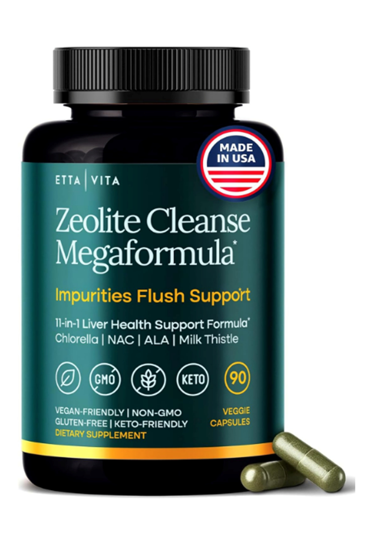 女神キット　erty エルティ　むき卵セット　アンナダズ　韓国エステ Etta Vita Zeolite Cleanse Liver Detox 90 Capsul Repair
