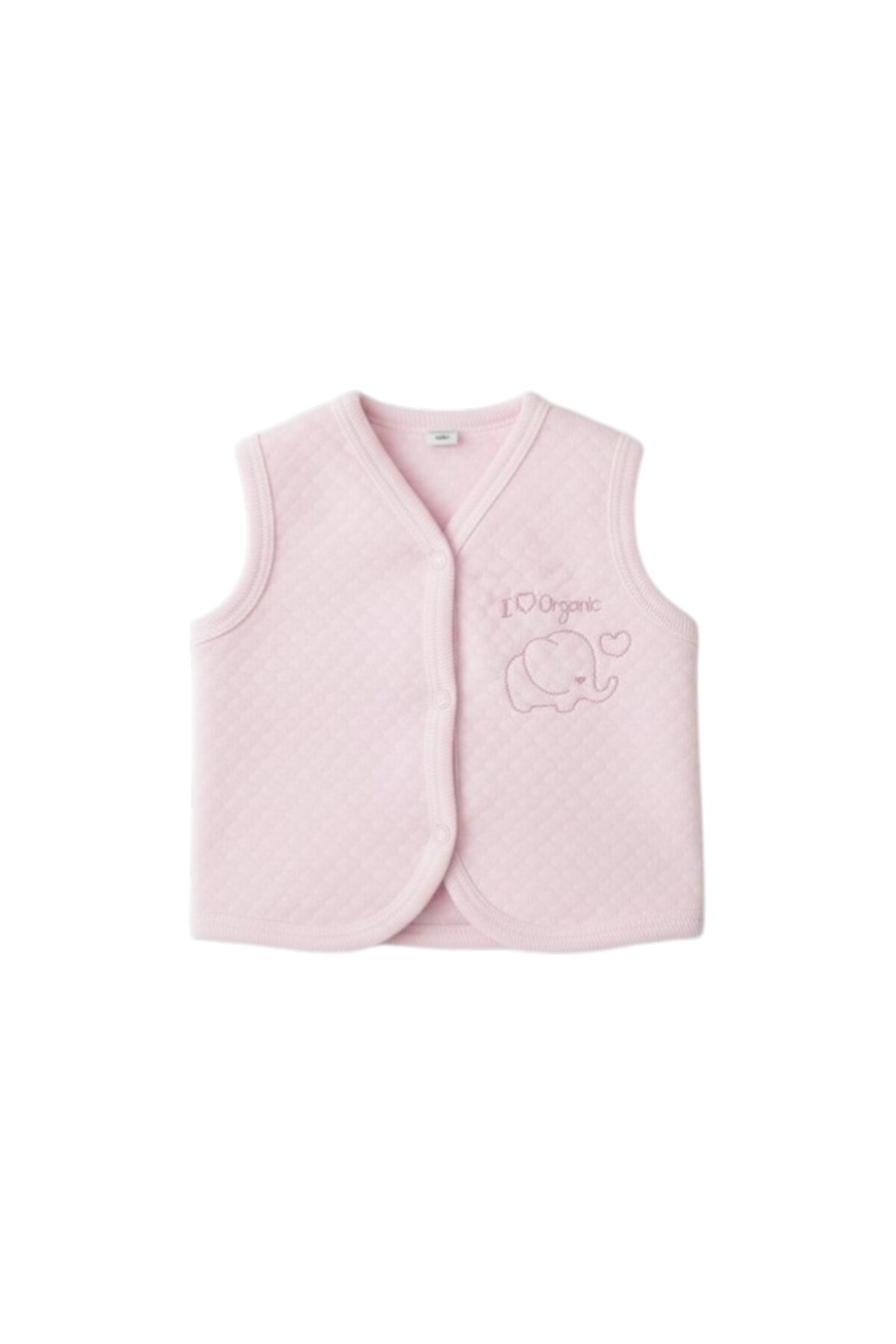 SeaBubbles Fil Nakışlı Kapitone Kız Bebek Yelek fotoğrafı 4 (önizleme)