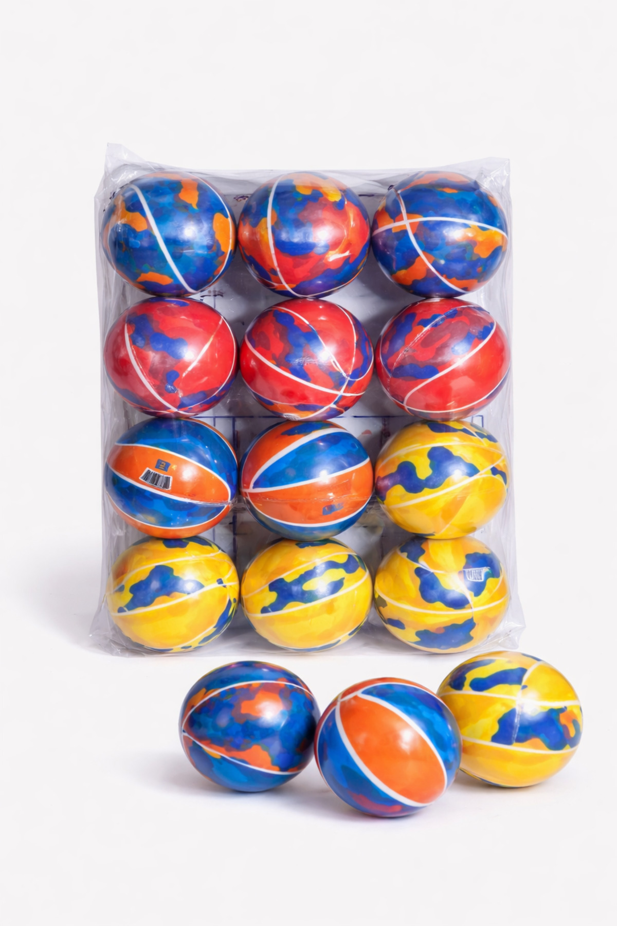 MİNGODAN Zıplayan Renkli Mini Basket Topu 12'li Set - Zıp Zıp Top