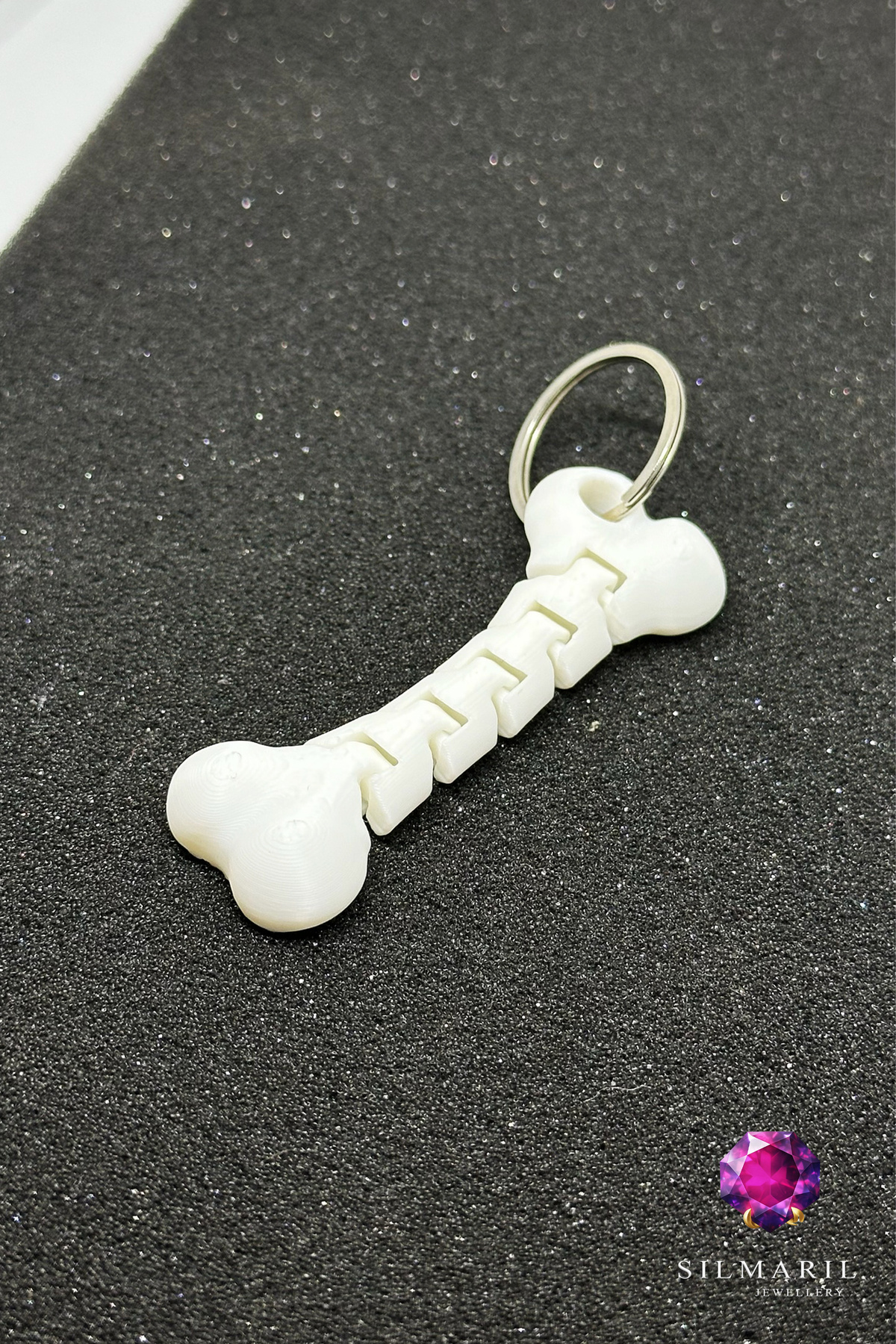 Hareketli Kemik Anahtarlık – 3D Baskı Eklemli Tasarım Anahtar Aksesuarı Dekoratif Çanta Süsü — Silmaril Store — Anahtarlık (3)
