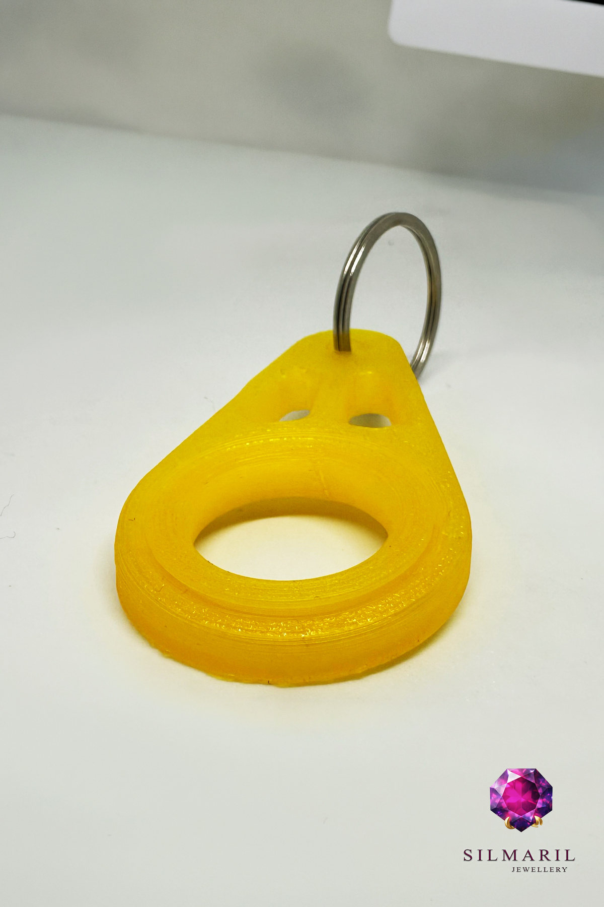 Fidget Spinner Sarı Anahtarlık – Dönen Tasarım Rulmanlı 3D Baskı Anahtar Aksesuarı - Hediyelik — Silmaril Store — Anahtarlık (3)