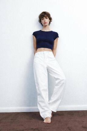 Hira Clothing Kolsuz Organik Pamuklu Bisiklet Yaka Kısa Basic Likralı Crop To...