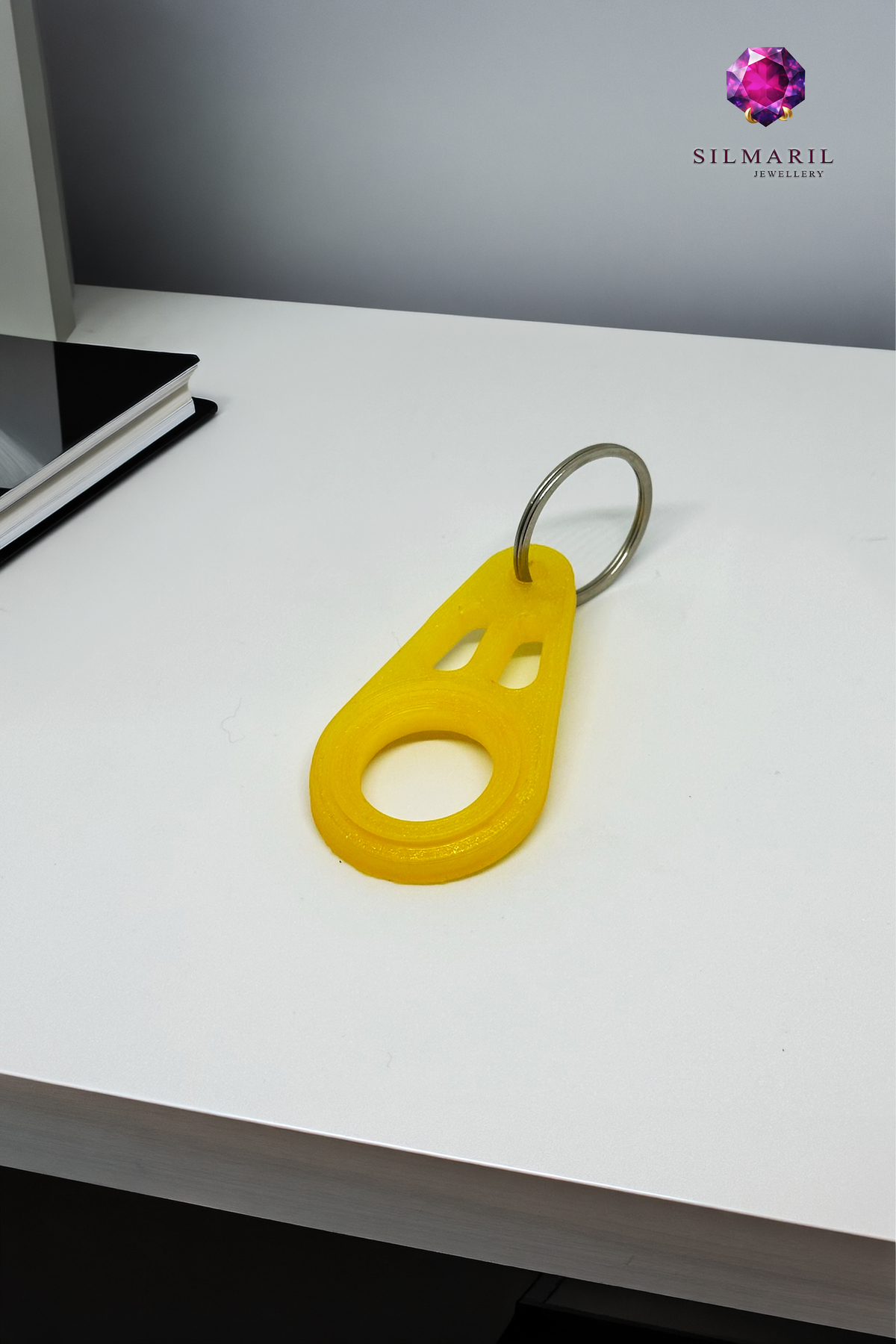 Fidget Spinner Sarı Anahtarlık – Dönen Tasarım Rulmanlı 3D Baskı Anahtar Aksesuarı - Hediyelik — Silmaril Store — Anahtarlık (2)