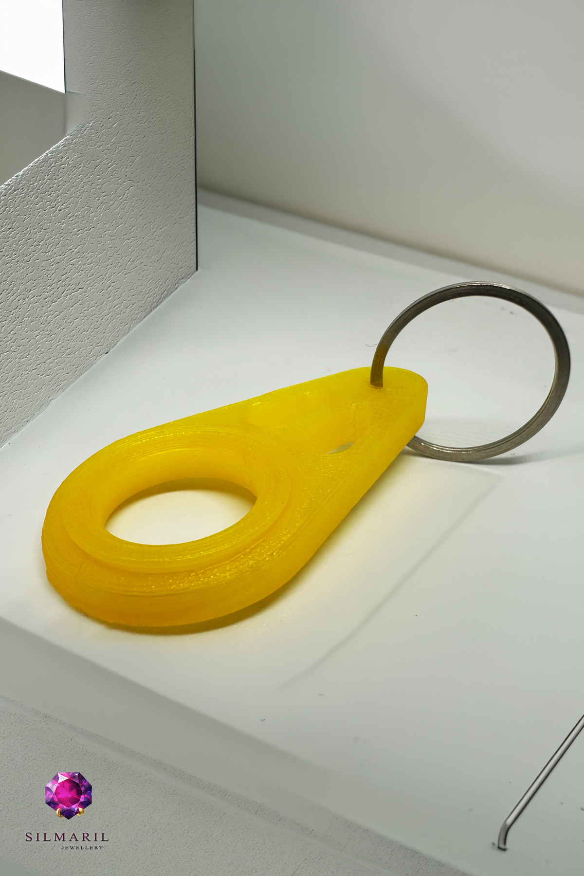 Fidget Spinner Sarı Anahtarlık – Dönen Tasarım Rulmanlı 3D Baskı Anahtar Aksesuarı - Hediyelik — Silmaril Store — Anahtarlık (4)
