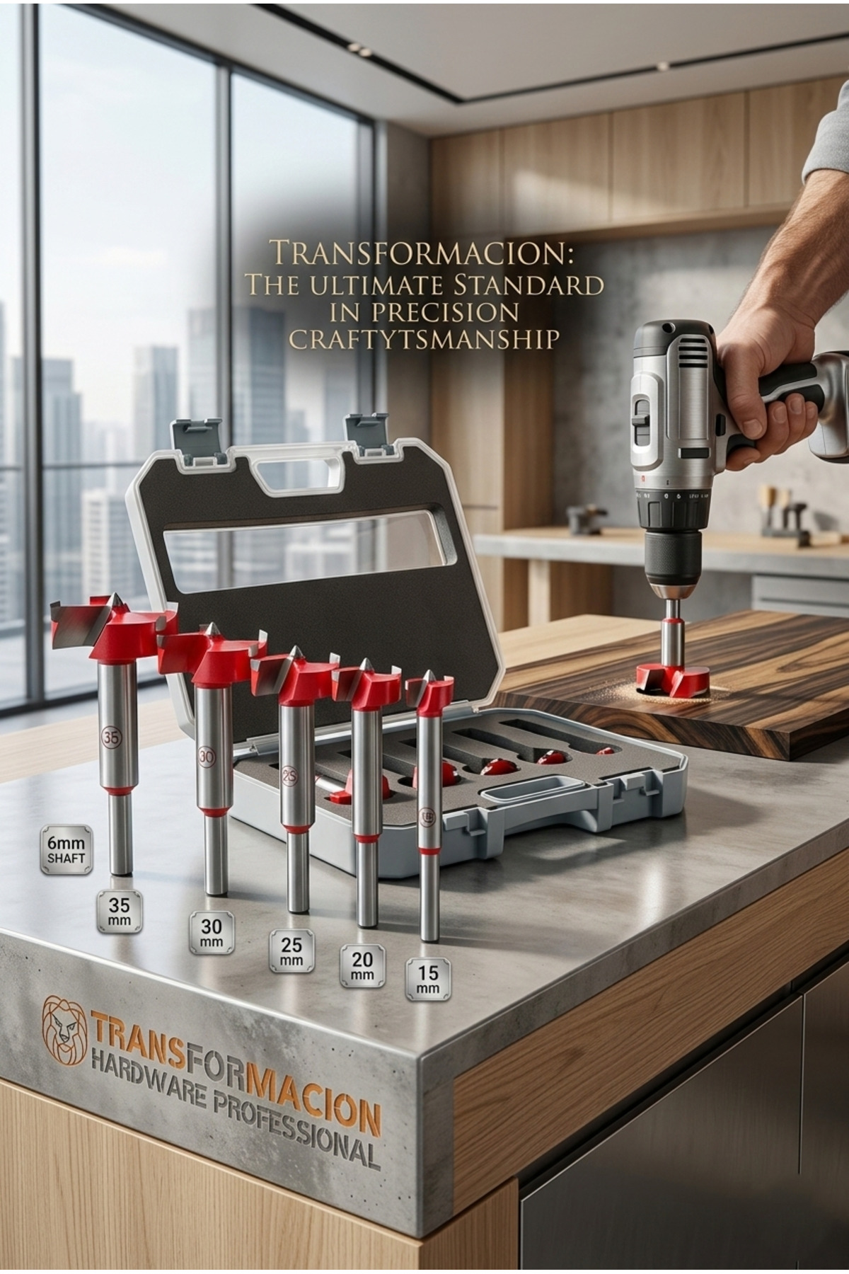 Transformacion Pro-Series: 5'li Ahşap Menteşe Yuva Açma ve Hassas