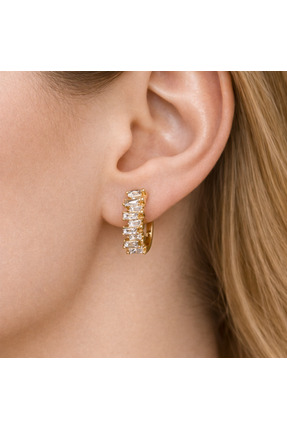 FUKATAKI Zirkon Taşlı Çelik Küpe- 14K Xuping Çelik Küpe