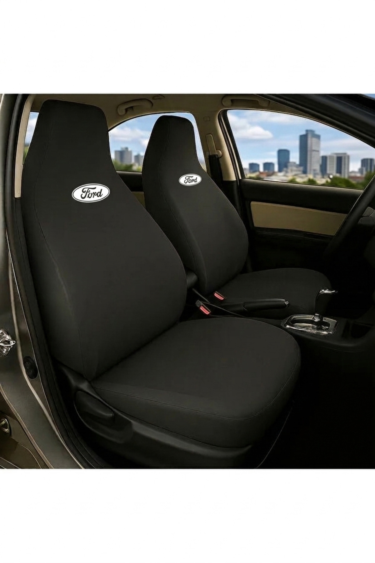 sekutuning Ford Galaxy Siyah Araç Koltuk Kılıfı Koruyucu Penye Servis Kılıfı
