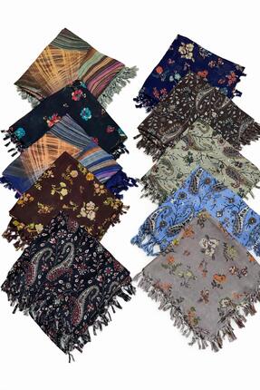 HUZURLU Yeni model ipek boncuklu tüylenmez yazma (100*100) 3´lü karışık paket