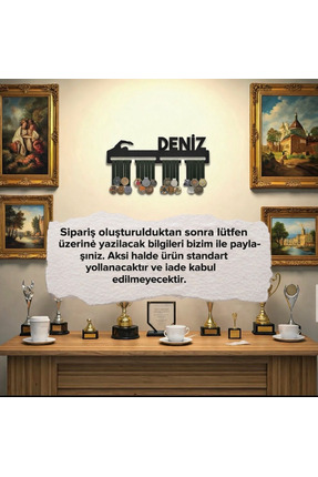 Iron Spirit Design Madalya Askılığı Hediyelik Kişiye Özel İsimli Madalya Askı...