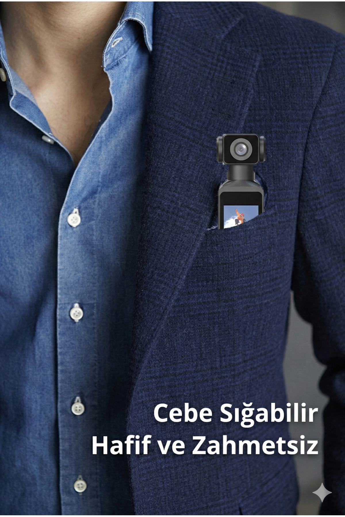 4K Ultra HD Gece Görüşlü Mini Aksiyon Kamerası - Wifi Hareket Sensörlü Güvenlik Kamerası