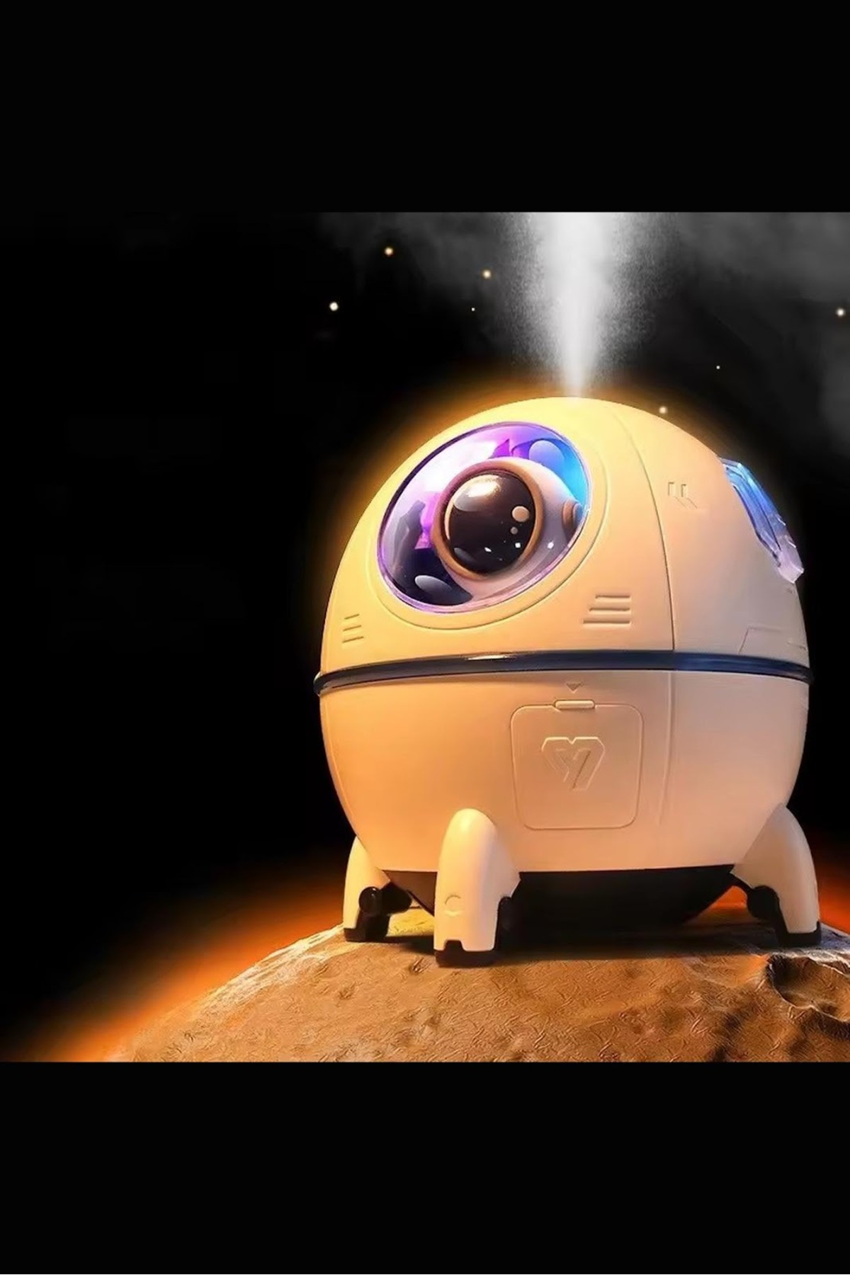 Astronot Figürlü Çocuk Odası Hava Nemlendirici ve Aromaterapi Difüzörü - Gece Lambalı