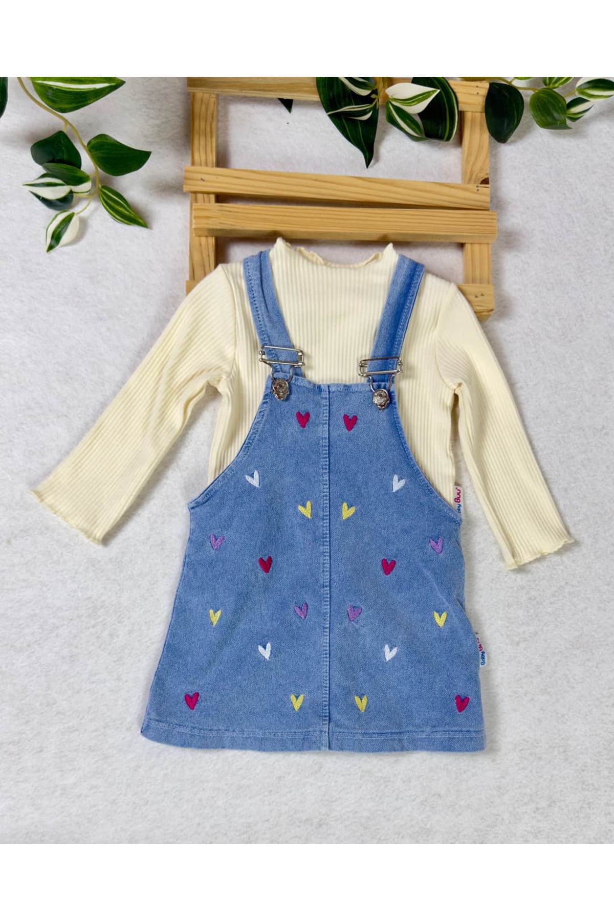 KapsülBebek Kız Bebek Salopet Elbise fotoğrafı 4 (önizleme)