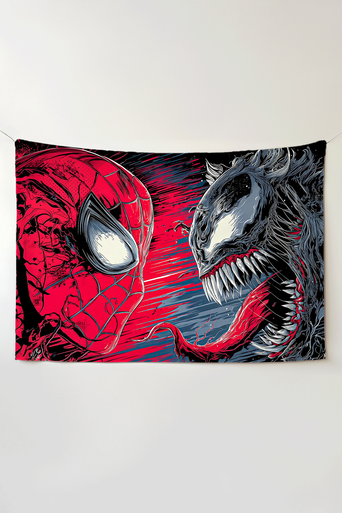 Spider-Man & Venom Wallcovering β Large Tapestry Tapestry Tapestry, Game Anime Movie Room Decor