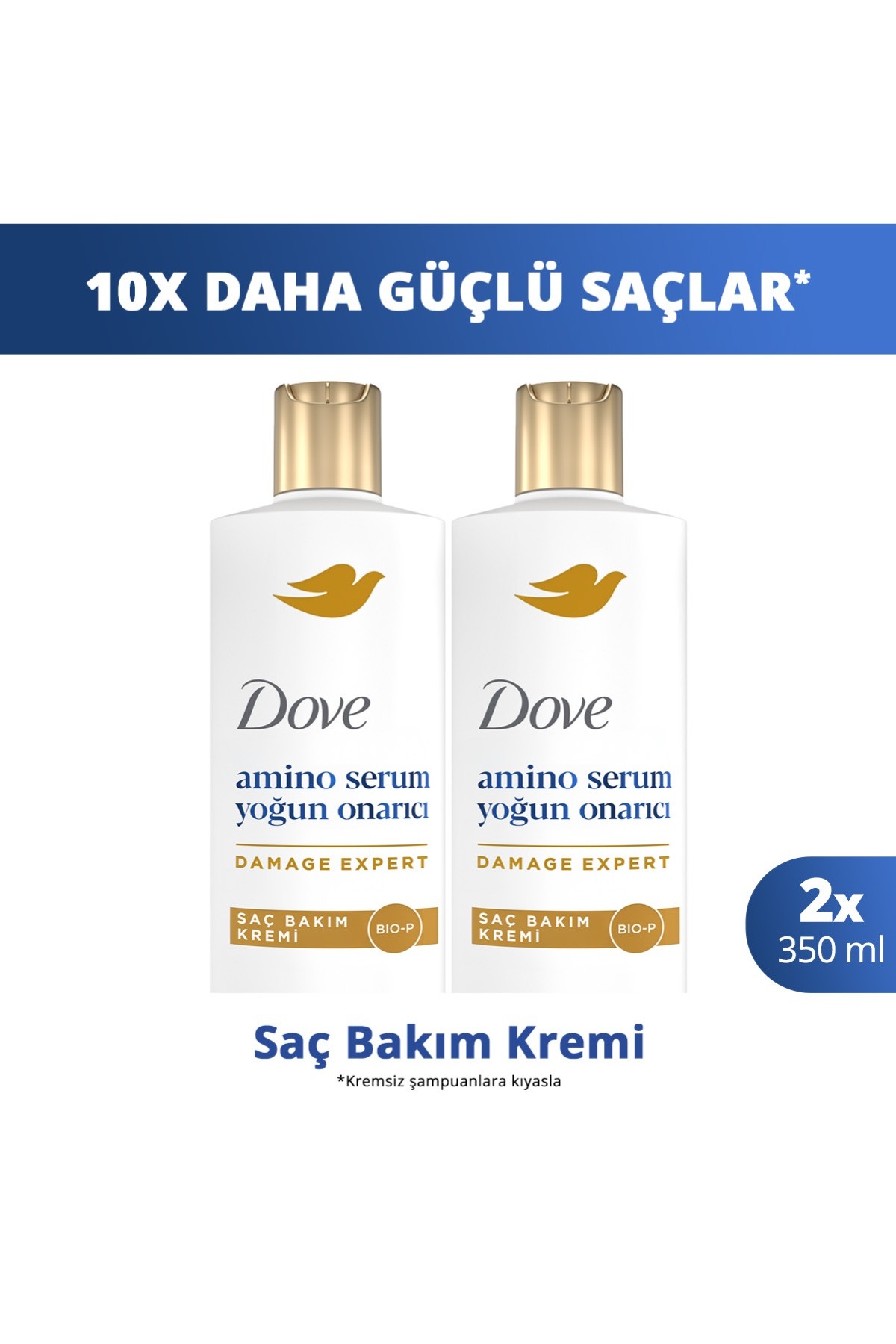 Dove Saç Bakım Kremi Amino Serum Yoğun Onarıcı 350 ml x2 — SET.UNİ.10895