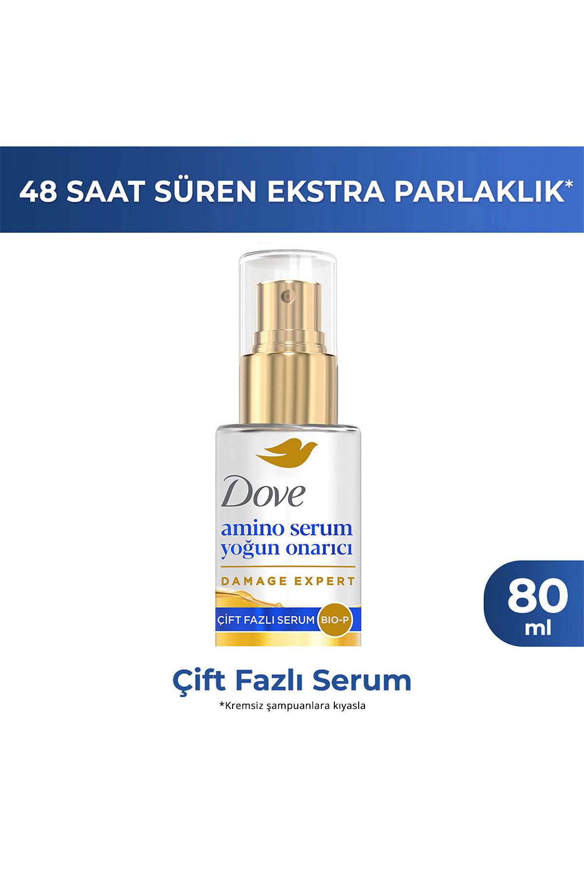 Dove Çift Fazlı Saç Serumu Amino Serum Yoğun Onarıcı 80 ml — SET.UNİ.10898