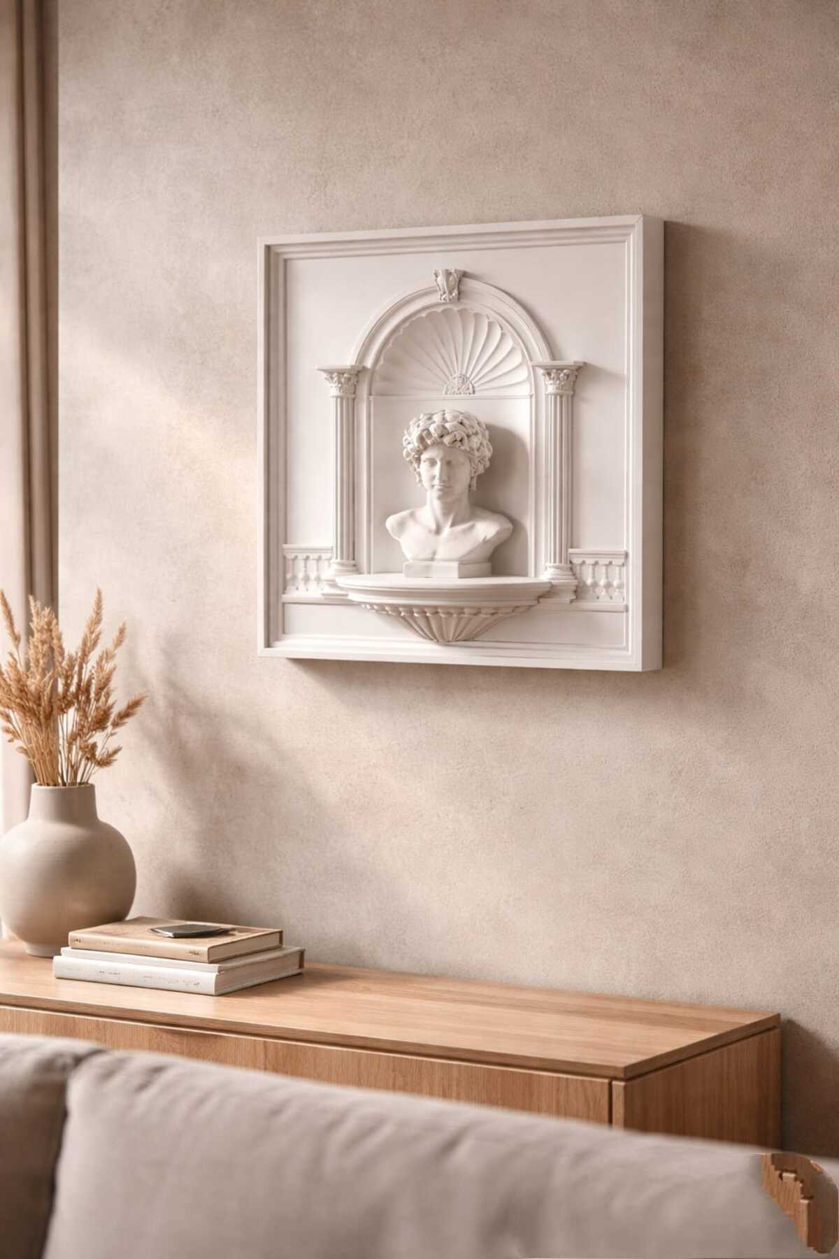 Decorative Wall Candle Holder Sculpture Shelf Antique Column Wall Decoration 25cm