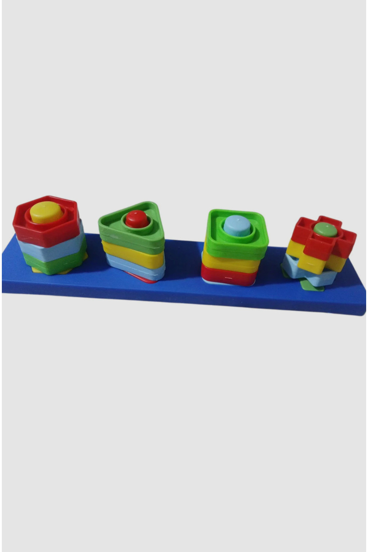 BYZ TOYS 6 Parça Sevimli Kule Ahşap Geometrik Şekiller Bulmaca Bul Tak Puzzle Eğitici Zeka Geliştirici Set fotoğrafı 2 (önizleme)