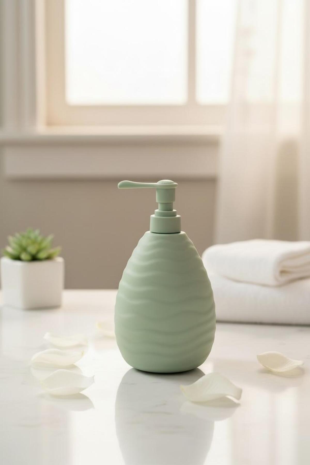 Haki Yeşili 500 ml Sıvı Sabunluk | Banyo Mutfak Dekoratif Sabunluk Dispenser