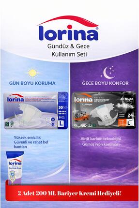 LORİNA L Gündüz & Gece Kullanım Seti, 30’lu Gündüz Aktif Karbonlu 24’lü Gece ...