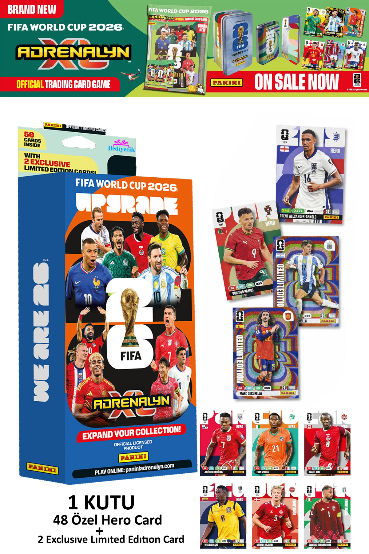 hediyecik Panini Dünya Kupası FIFA World Cup 2026 Adrenalyn XL