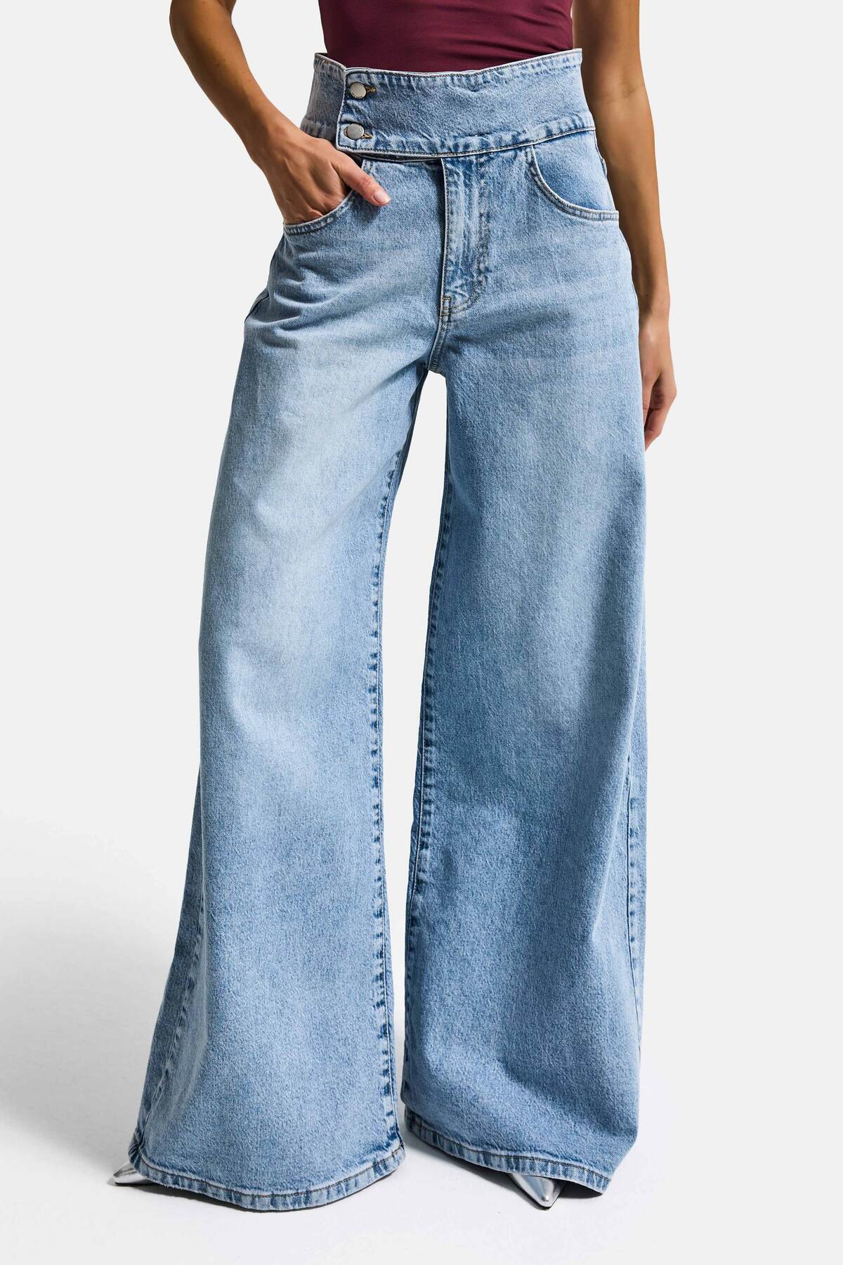 it's basic Ženske Ice 4s6-3 Super Palazzo Sa detaljem kaiša udobne tkanine De...