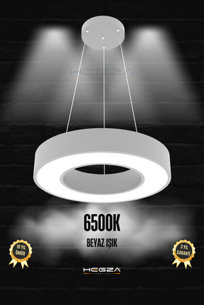 Hegza Lighting ANELLO 40cm Ledli Modern Sarkıt LED Avize (Gri Kasa - Beyaz Işık)