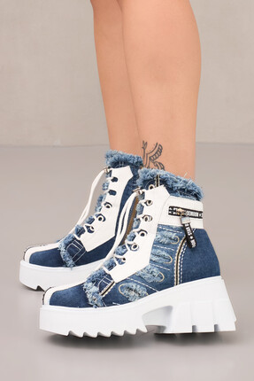 StarBlueMooN KADIN KOT BOT DERİ DETAYLI YAZLIK