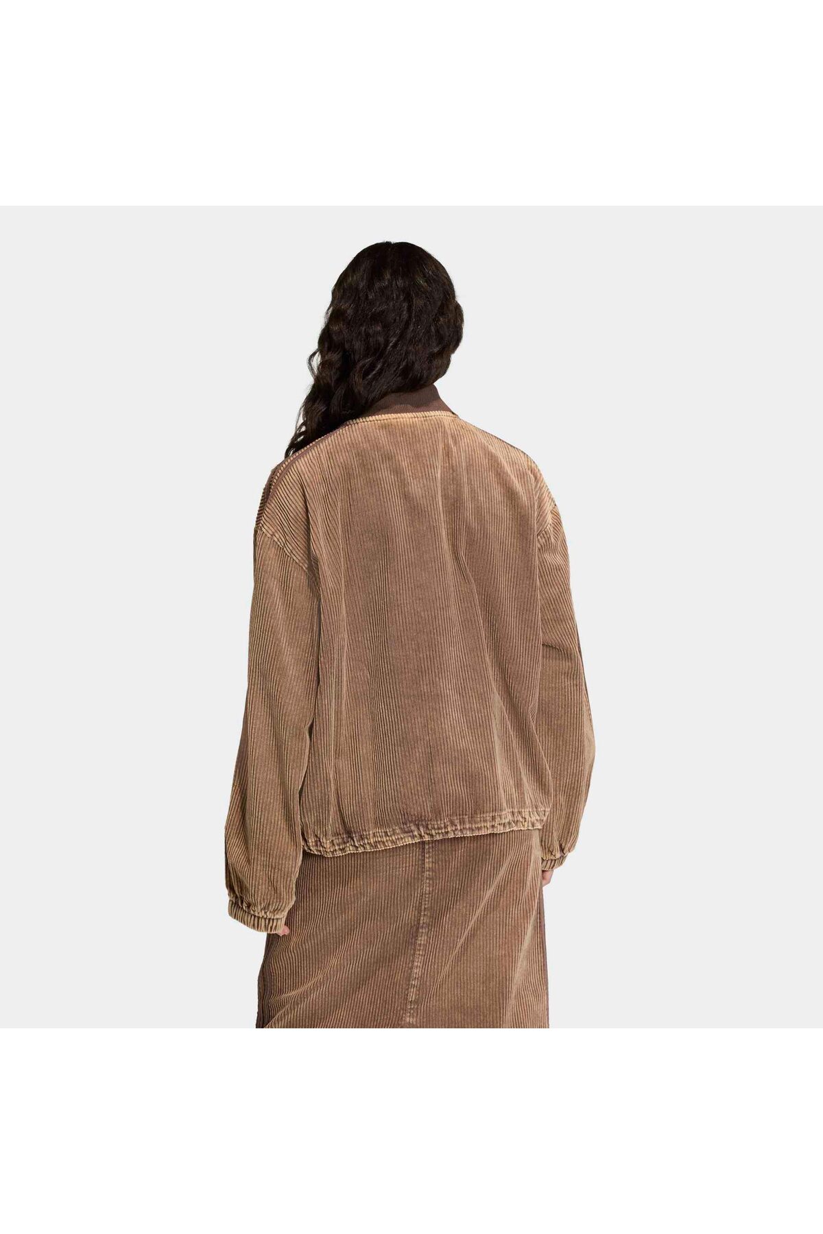 adidas Corduroy Women's Brown Jacket (Kd8781)- Trendyol