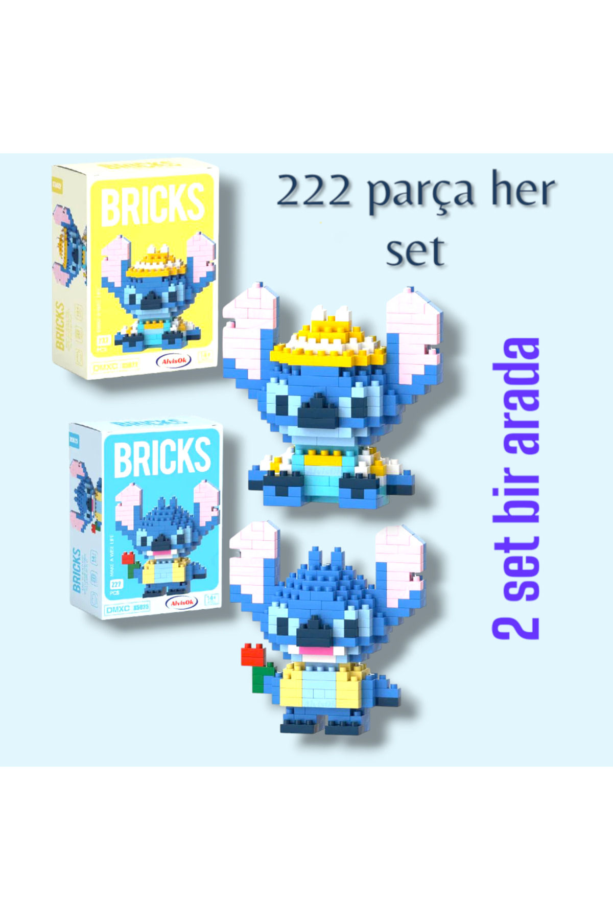 NB market Stitch 2li set Mikro Yapı Blokları Karakter Yapım