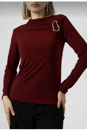 Livaa Sandy bluz yaka Büzgülü Aksesuarlı