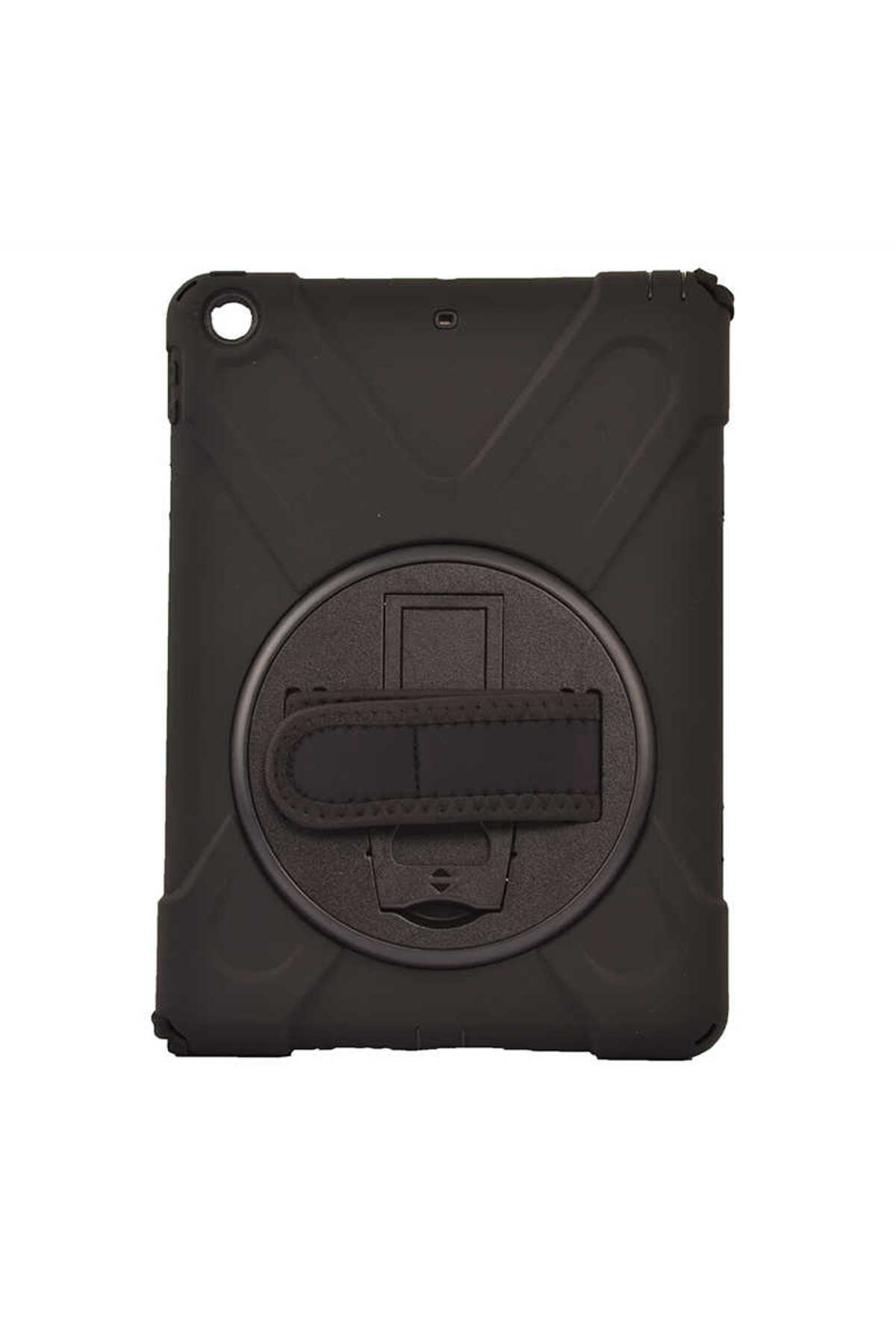 iPad 9.7 2017 (5.Nesil) Kılıf USGN Defender Tablet Silikon - Siyah