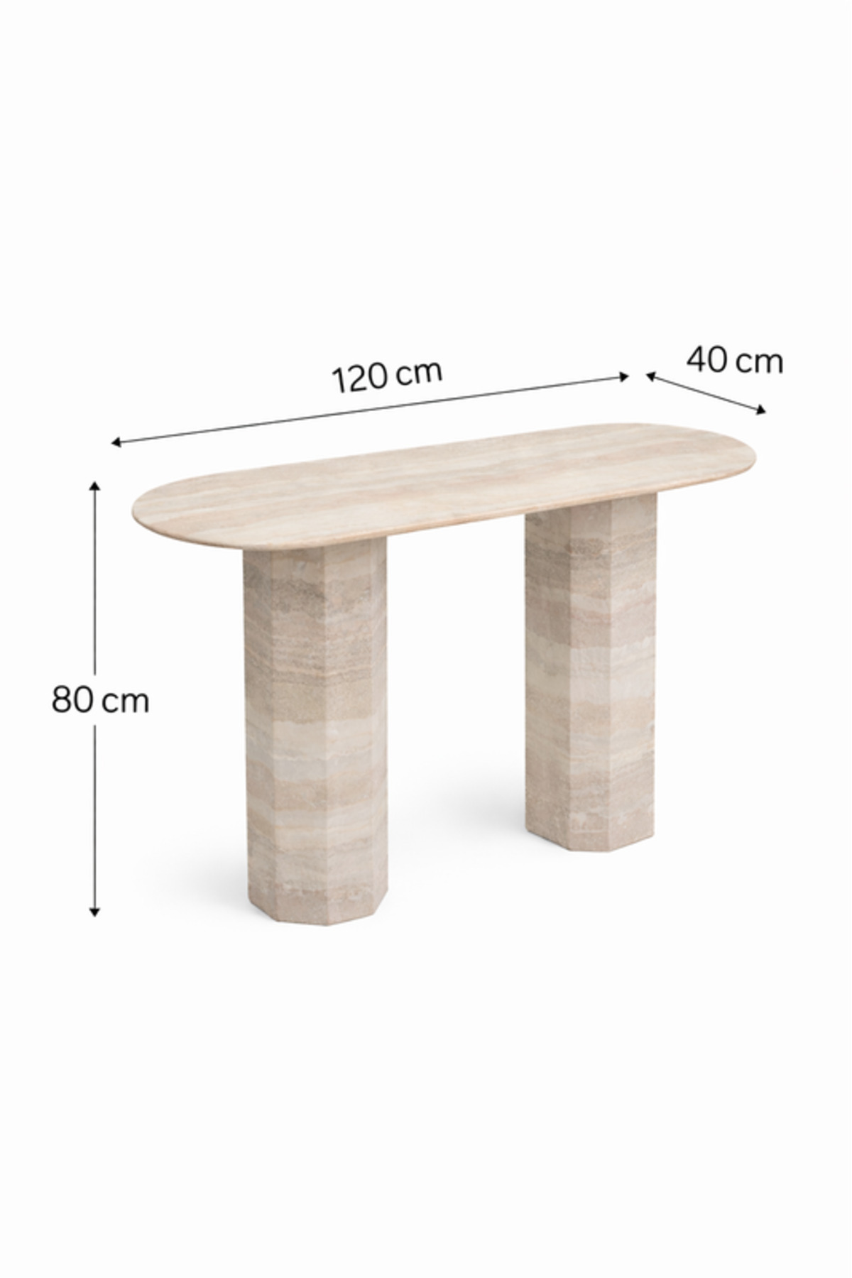 طاولة كونسول من الخشب الفاتح والرخام، طاولة مدخل ع...