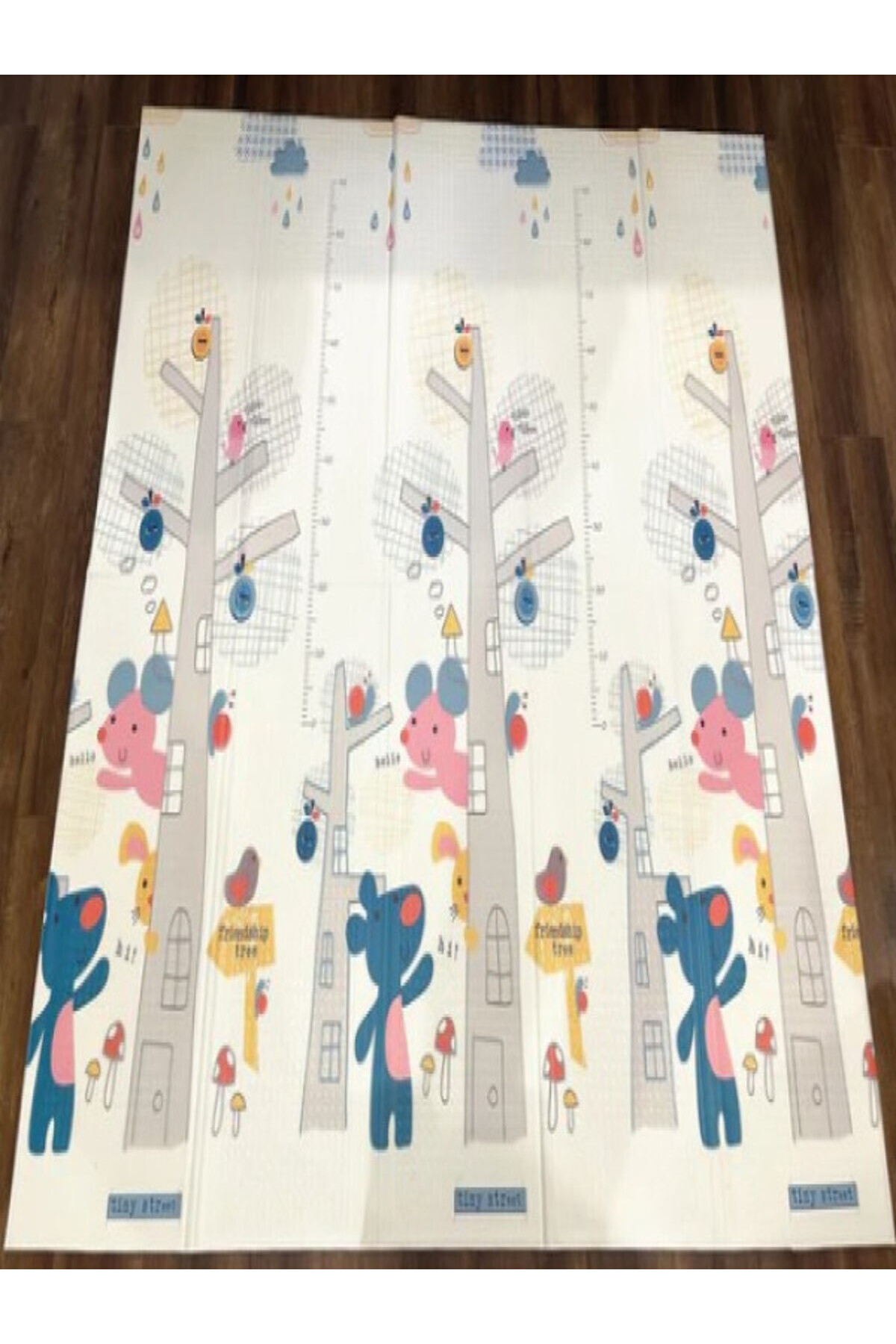 elfobaby Little Friends - Katlanabilir - Çift Yönlü - Oyun Halısı ve Matı 150X180X1 (Taşıma Çantalı) fotoğrafı 3 (önizleme)