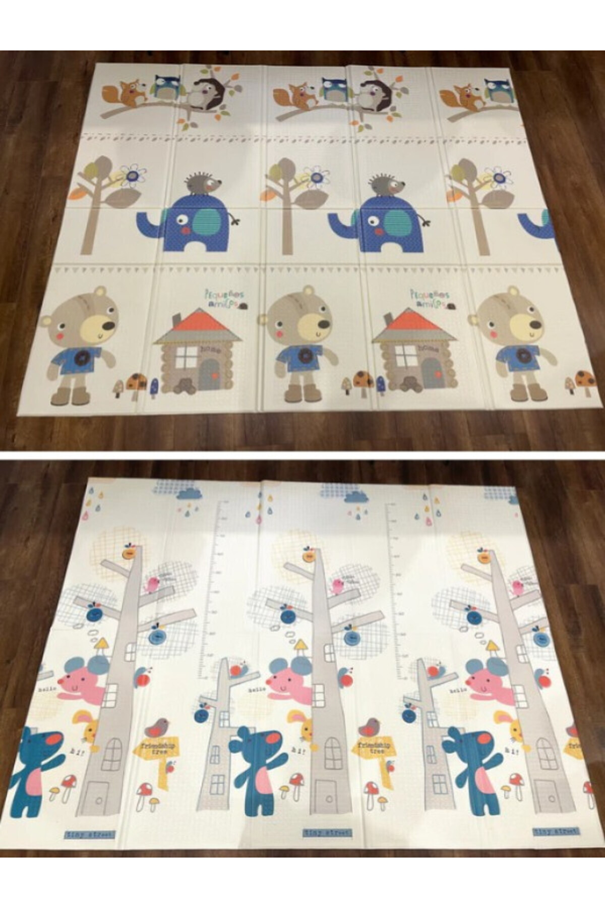 elfobaby Little Friends - Katlanabilir - Çift Yönlü - Oyun Halısı ve Matı 150X180X1 (Taşıma Çantalı) fotoğrafı 5 (önizleme)