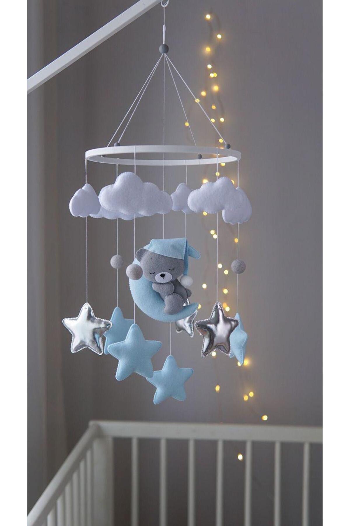 TREND METFİQ DECORATİON Yenidoğan Keçe Bebek Dönencesi El Yapımı Eğitici Beşik Üstü Oyuncak Bebek Odası Dekorasyon Anne Kuc fotoğrafı 5 (önizleme)